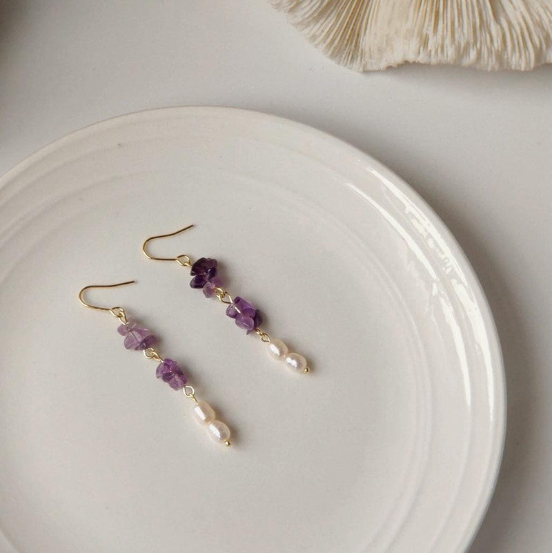 [] Rosemary Amethyst Earrings