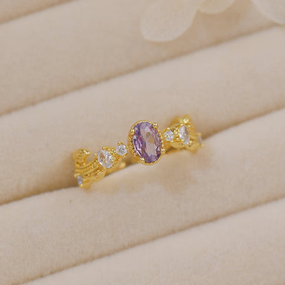 Amethyst Rococo Ring Set
