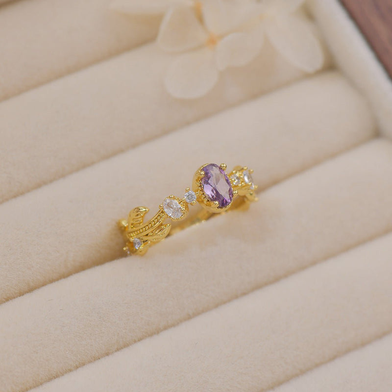Amethyst Rococo Ring Set