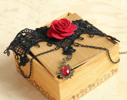 Gothic Beauty Red Rose Armlet