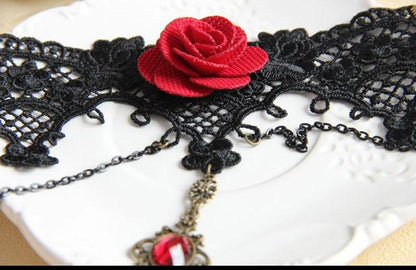 Gothic Beauty Red Rose Armlet
