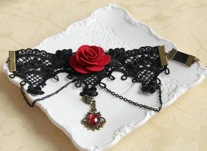 Gothic Beauty Red Rose Armlet
