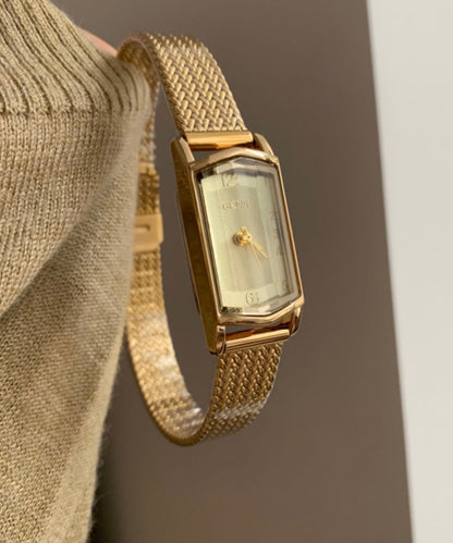 Gold Stainless Steel Waterproof Chain Watches