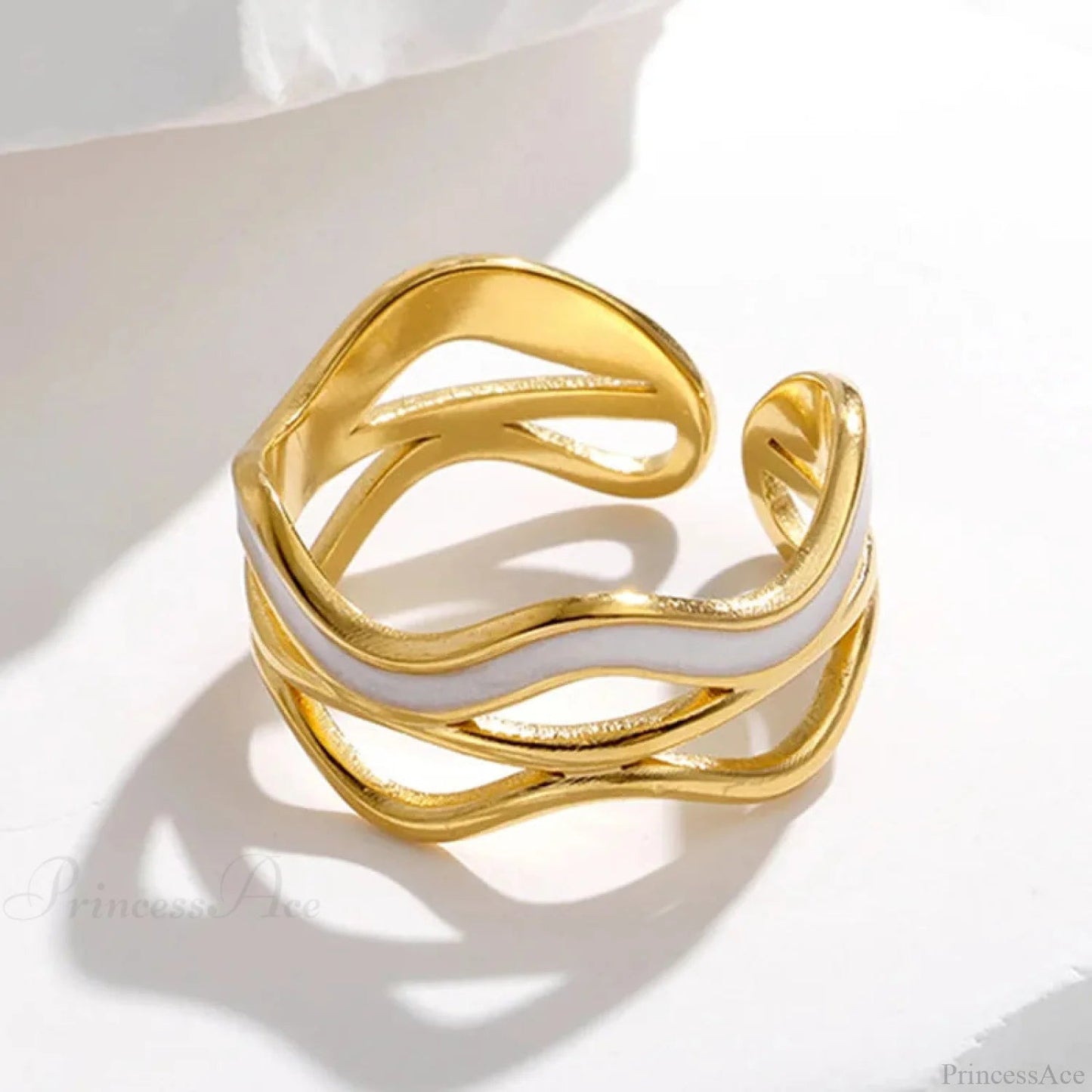 Geometric Gothic Titanium Strong Ring
