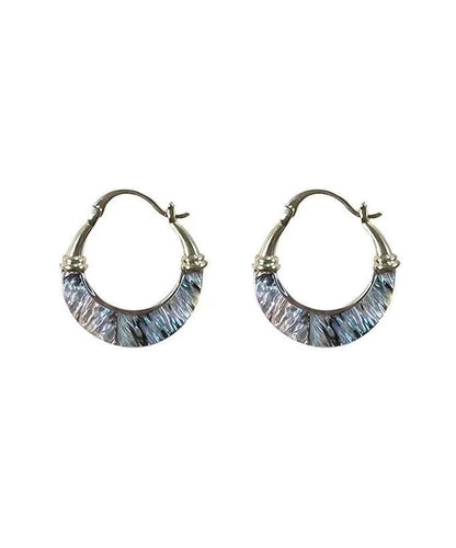 Gold Copper Overgild Shell Hoop Earrings