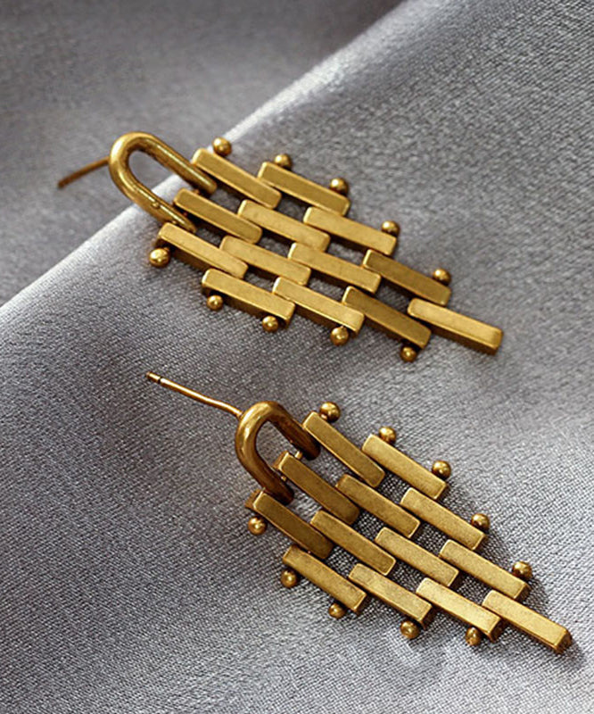 New Boutique Gold Geometric Stud Earrings