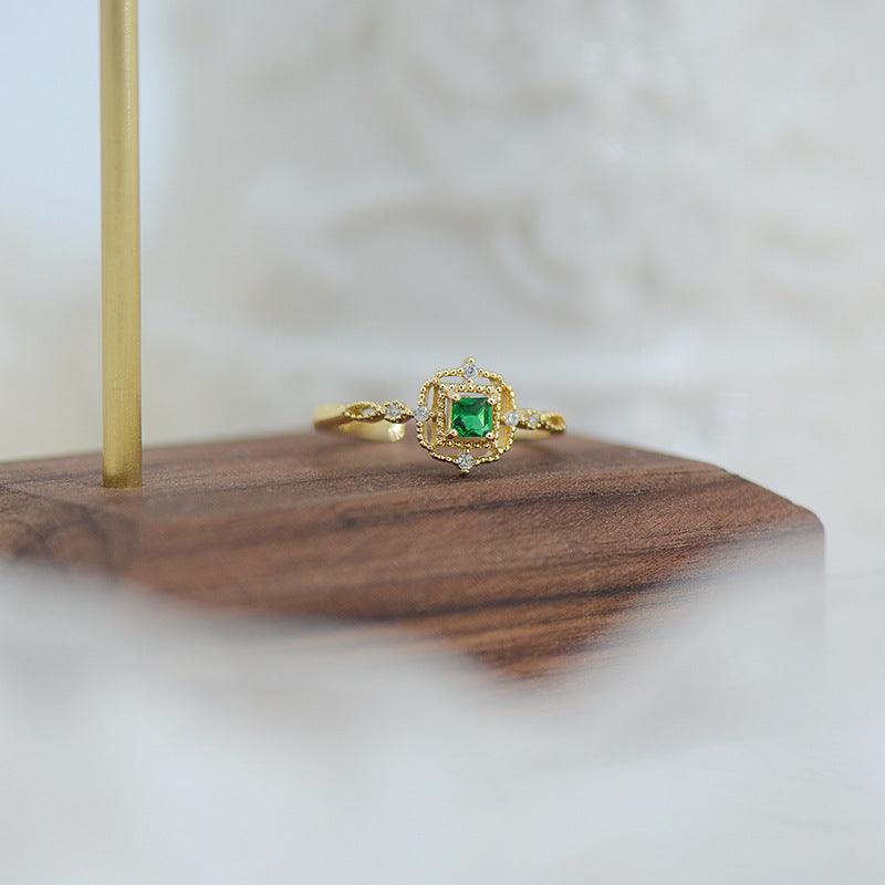 Baroque Emerald Ring