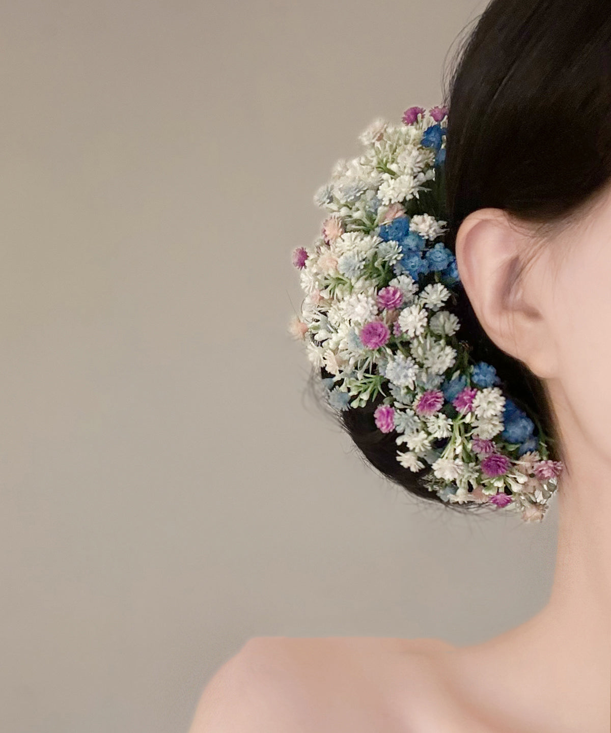 Art Multicolor Acrylic Alloy Baby's Breath U-shaped Hairpin