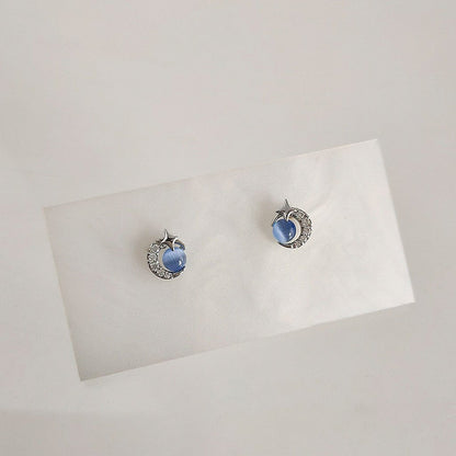 Blue Moonlight Stud Earrings