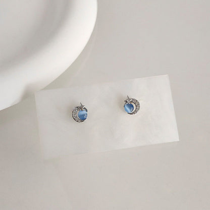 Blue Moonlight Stud Earrings