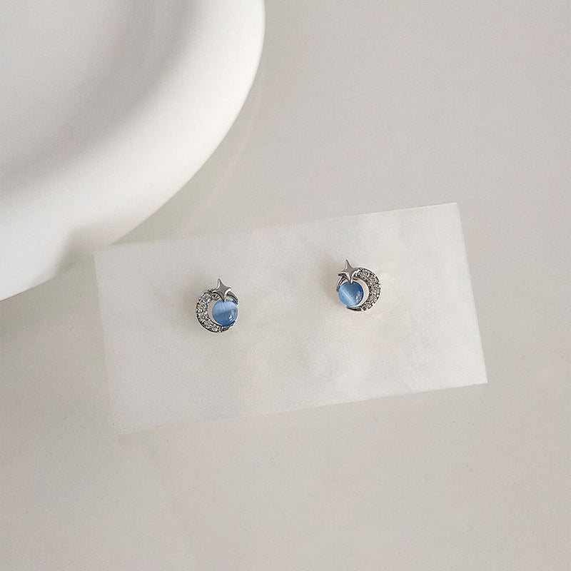 Blue Moonlight Stud Earrings