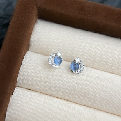Blue Moonlight Stud Earrings