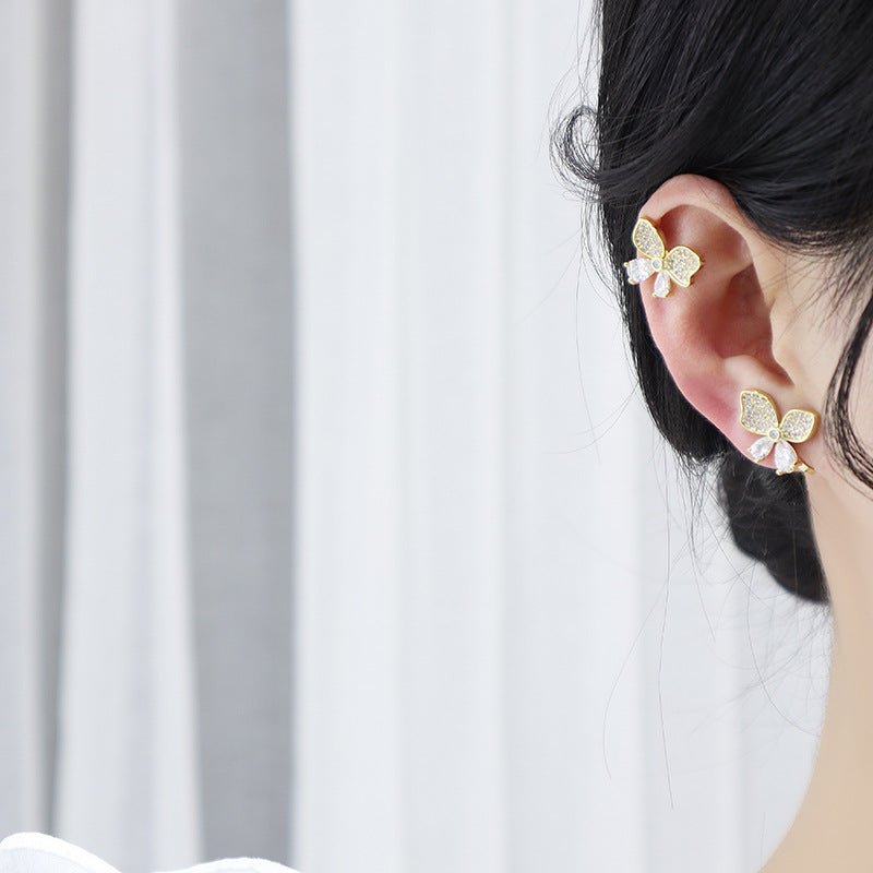 [] Butterfly Clip on Earrings