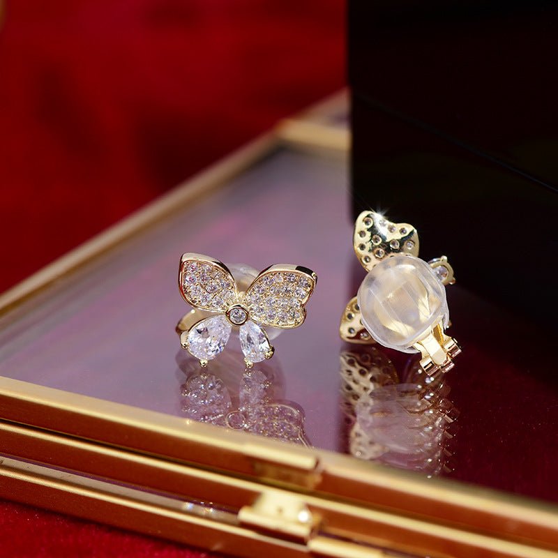 [] Butterfly Clip on Earrings