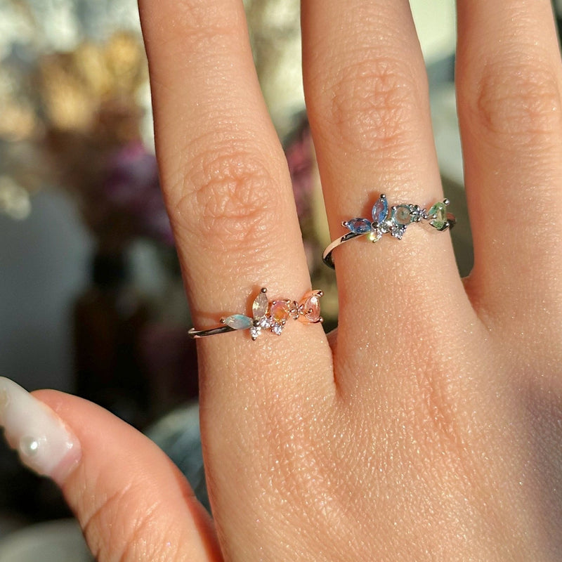 [] Freya Butterfly Ring in Rose Gold