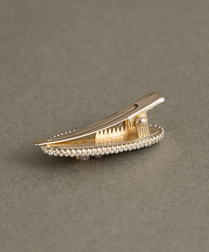 Chinese Style Black Alloy Pearl Resin Hairpin