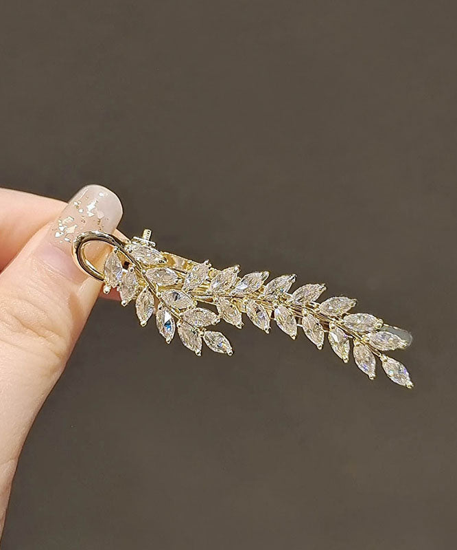 Handmade Gold Alloy Crystal Ears of Wheat Duck Mouth Hairpin