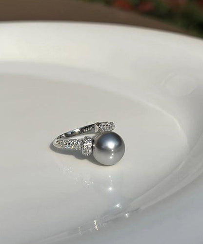 Rings Sterling Silver Zircon Pearl Rings