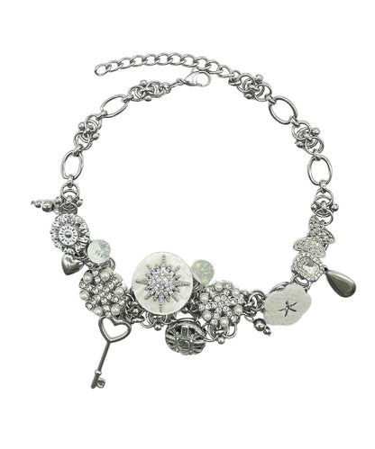 Original Design Zircon Nail Bead Stainless Steel Necklace