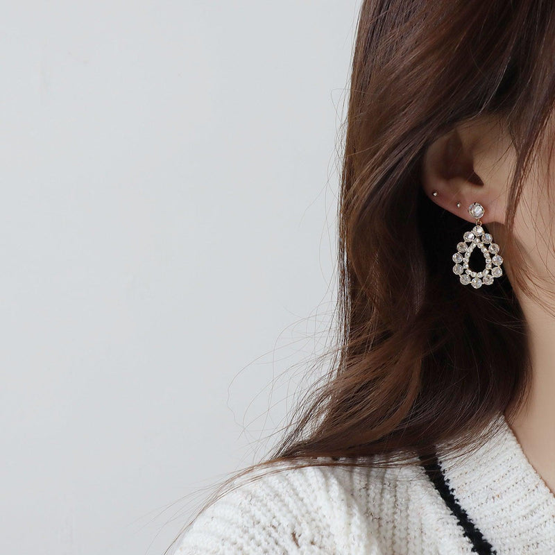[] Baroque Earrings -krystal
