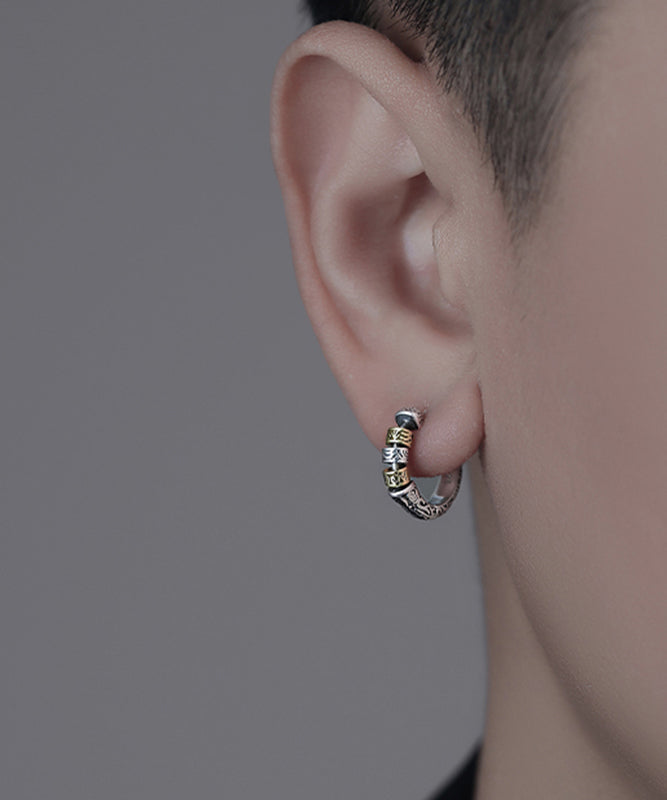 Silk Sterling Silver Hoop Earrings