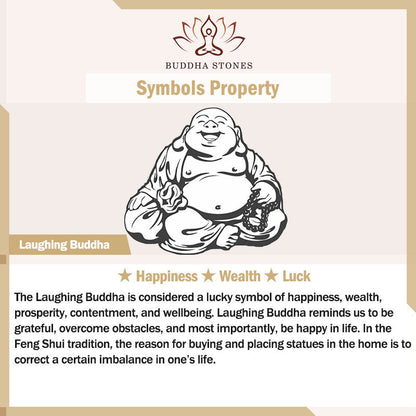 Buddha Stones Laughing Buddha White Jade Luck Blessing Titanium Steel Chain Necklace Pendant