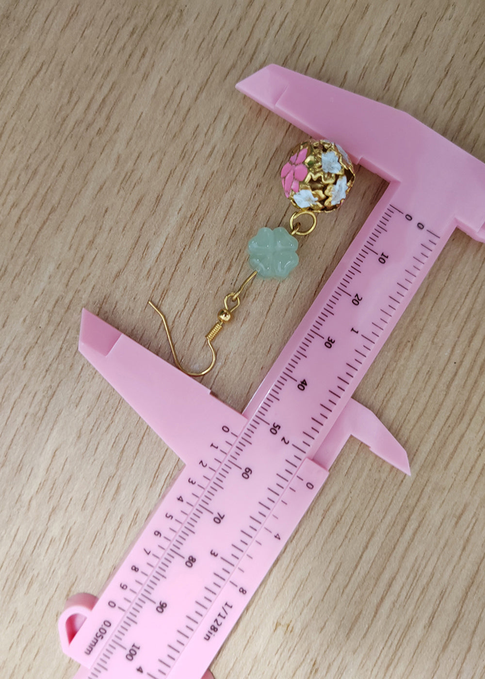 Asymmetric Design Circular 14k Gold Drop Earrings