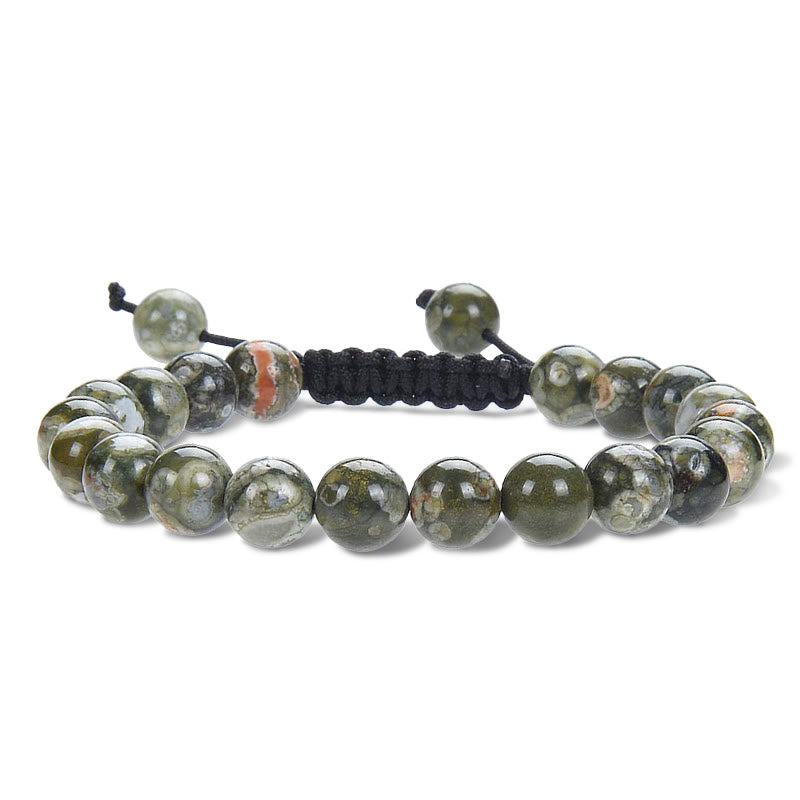 Adjustable Spiritual Healing Bracelet With Gemstone Beads