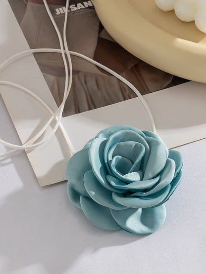 Flower Shape Lace-up Dainty Necklace Necklaces Accessories