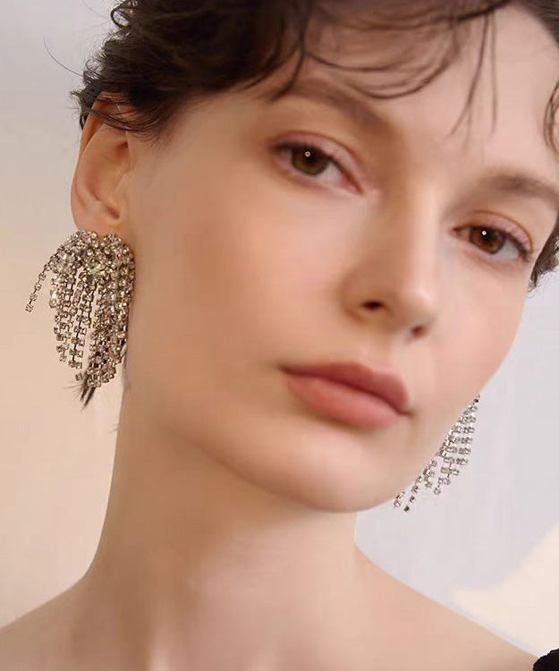 Original Design Tassel Zircon Stud Earrings