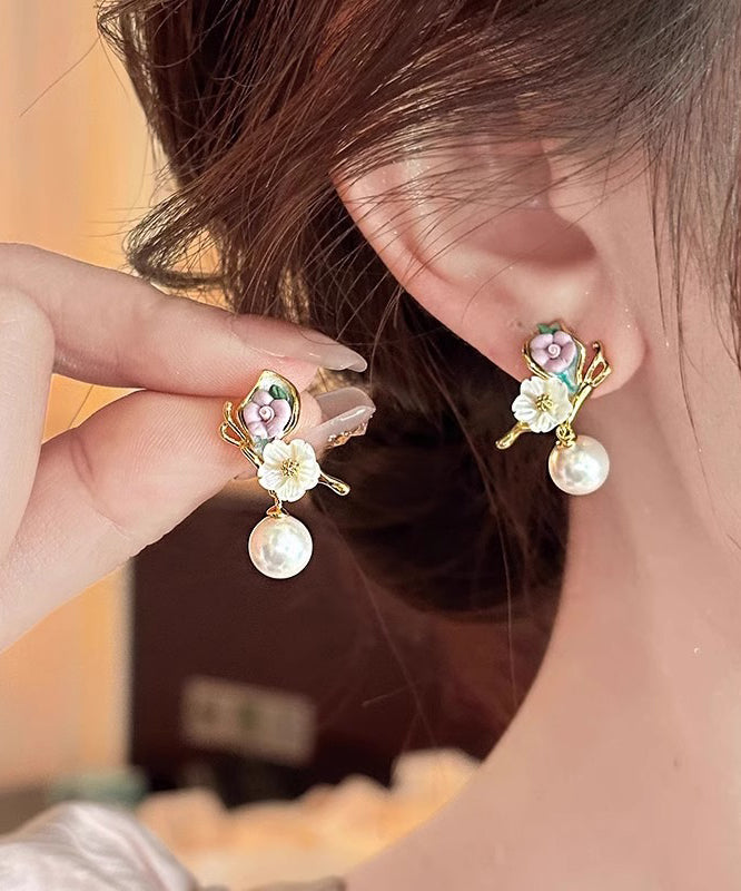 Unique Rainbow Copper Alloy Butterfly Drop Earrings