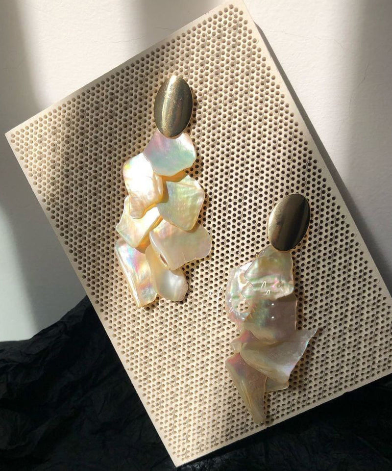 Original Design Alloy Shell Asymmetrical Drop Earrings