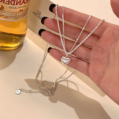 Double Strand Heart Necklace