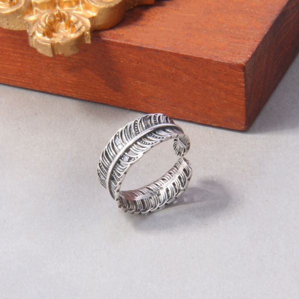 Sterling Silver Feather Tail Rings