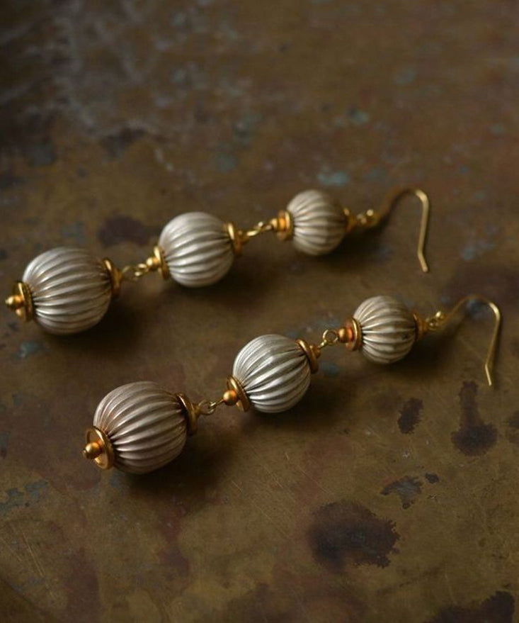 Chinese Style Gold Copper Alloy Lanterndrop Earrings