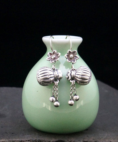 Silk Sterling Silver Pocket Tassel Drop Earrings