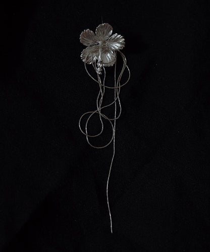 Novelty Silk Sterling Silver Chain Tassel Asymmetry Drop Earrings
