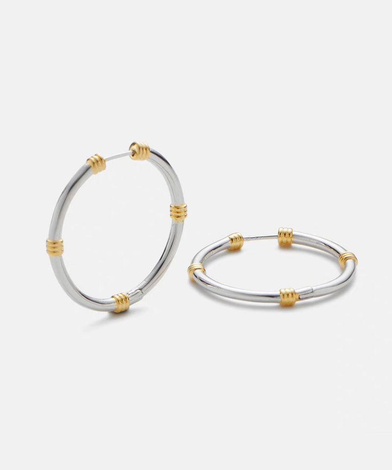 Silk Copper Overgild Hoop Earrings