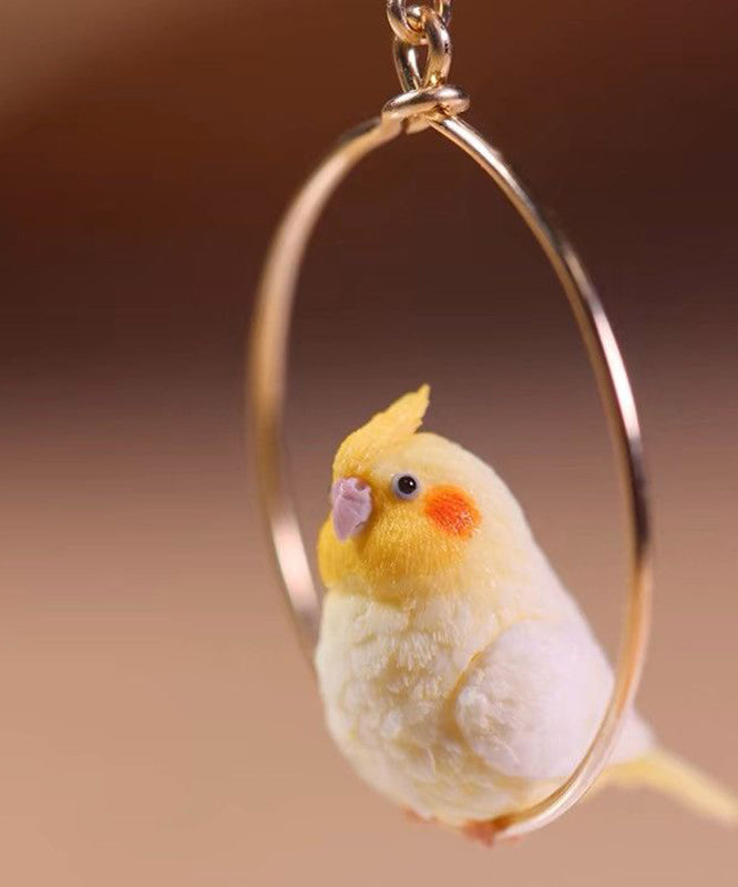 Gold Sterling Silver Overgild Parrot Drop Earrings