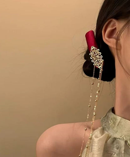 New Red Tassel Chinese Style Hairpin