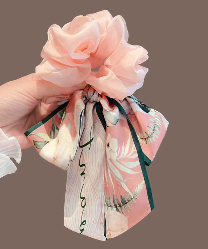 Pink Chiffon Bow Ribbon Hairpin