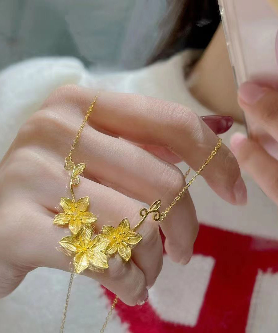 Gold Stainless Steel Overgild Princess Necklace