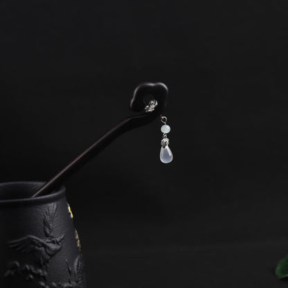Ebony Courage Hairpin | Traditional Chinese Hairpin 17cm