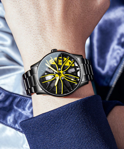 Green Stainless Steel Alloy Hollow Out Noctilucent Watches