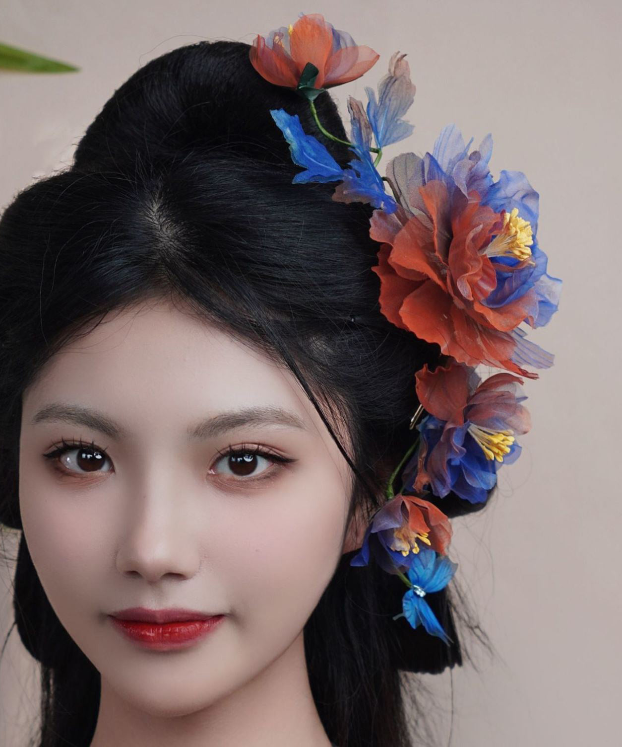 Handmade Colorblock Tulle Butterfly Two-piece Set Hairpin
