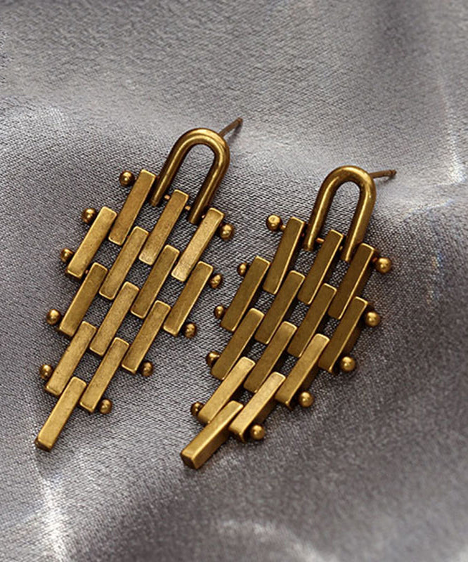 New Boutique Gold Geometric Stud Earrings