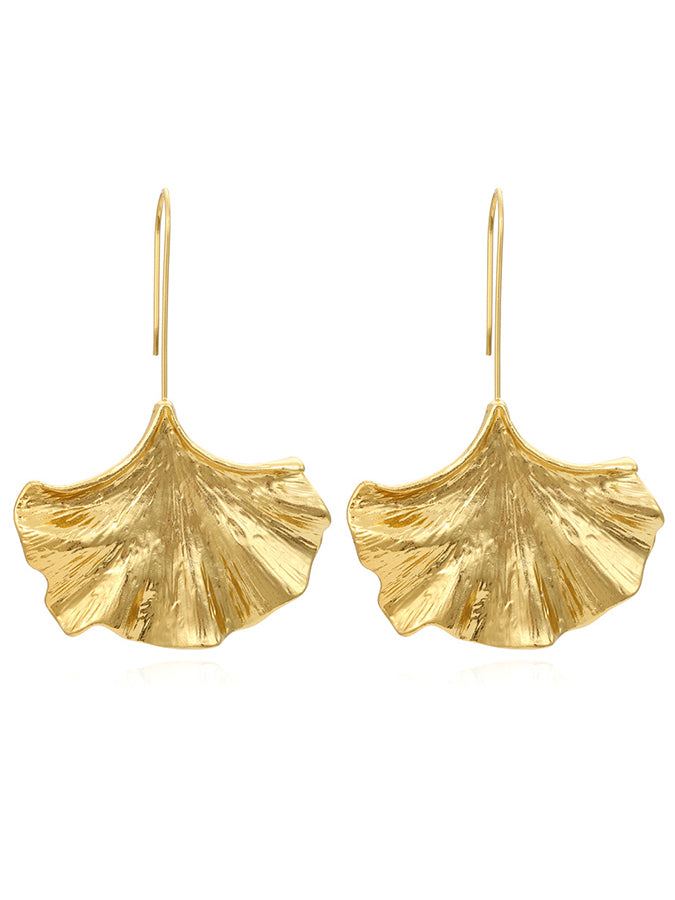 Alloy Leaf Earrings