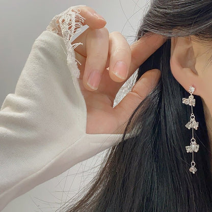 Elara Crystal Earrings in Silver