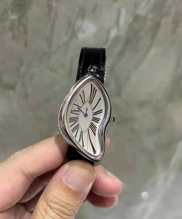 Silk Leather Patchwork Asymmetrical Quartz Watches