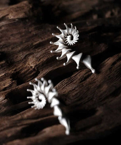 Diy White Sterling Silver Conch Stud Earrings